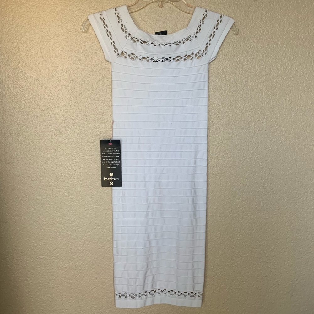 COPY - NWT Bebe white bandage dress